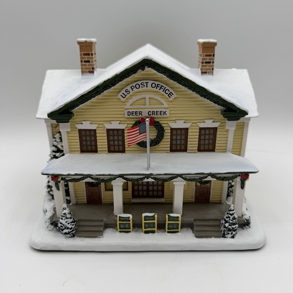 Vintage John Deere Hawthorne Village Light Up Deer Creek Post Office 2004 91482
